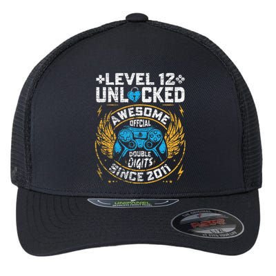 Level 12 Unlocked Awesome Since 2011 12nd Birthday Gaming Flexfit Unipanel Trucker Cap