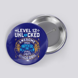 Level 12 Unlocked Awesome Since 2011 12nd Birthday Gaming Button