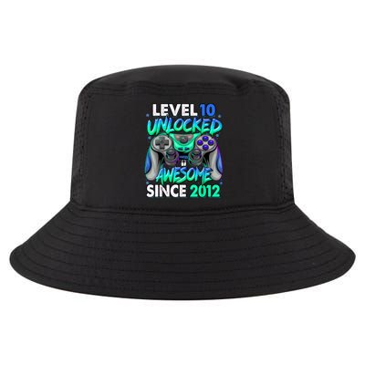 Level 10 Unlocked Awesome Since 2012 10th Birthday Gaming Cool Comfort Performance Bucket Hat