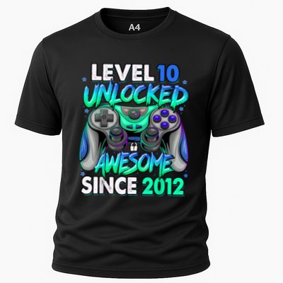 Level 10 Unlocked Awesome Since 2012 10th Birthday Gaming Performance Shirt