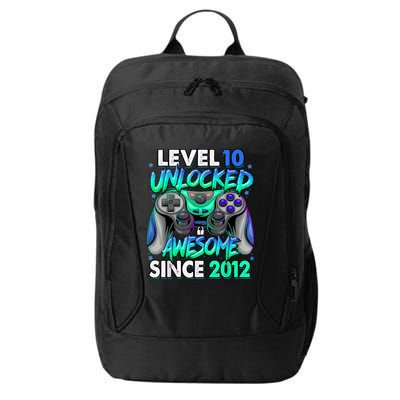 Level 10 Unlocked Awesome Since 2012 10th Birthday Gaming City Backpack