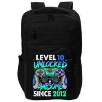 Level 10 Unlocked Awesome Since 2012 10th Birthday Gaming Impact Tech Backpack