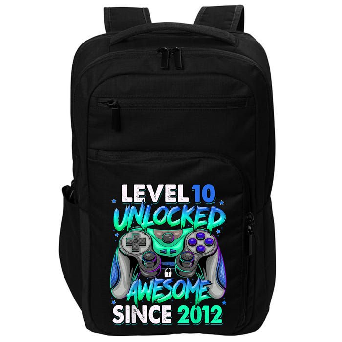 Level 10 Unlocked Awesome Since 2012 10th Birthday Gaming Impact Tech Backpack