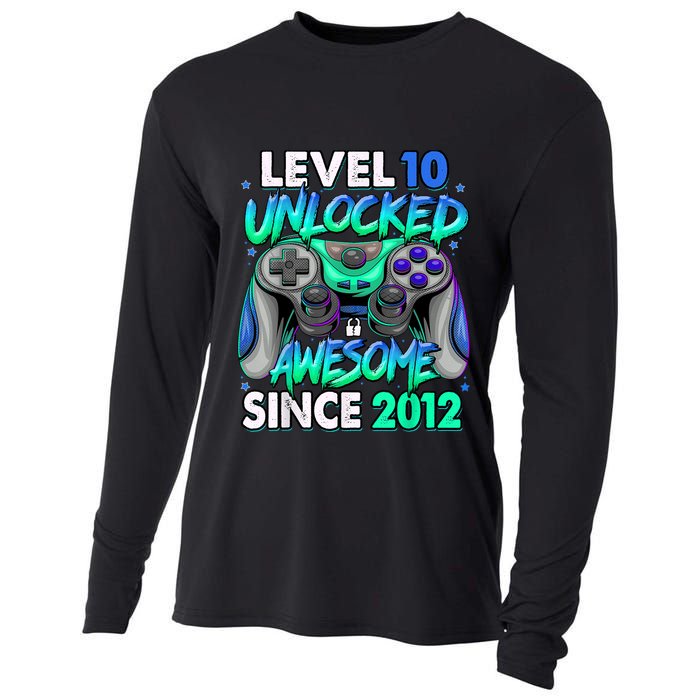 Level 10 Unlocked Awesome Since 2012 10th Birthday Gaming Cooling Performance Long Sleeve Crew