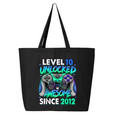 Level 10 Unlocked Awesome Since 2012 10th Birthday Gaming 25L Jumbo Tote