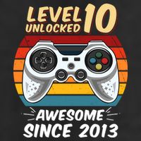 Level 10 Unlock Awesome Since 2013 Cool Comfort Performance Bucket Hat