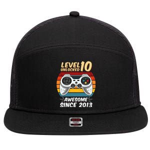 Level 10 Unlock Awesome Since 2013 7 Panel Mesh Trucker Snapback Hat