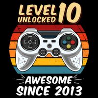 Level 10 Unlock Awesome Since 2013 Apron