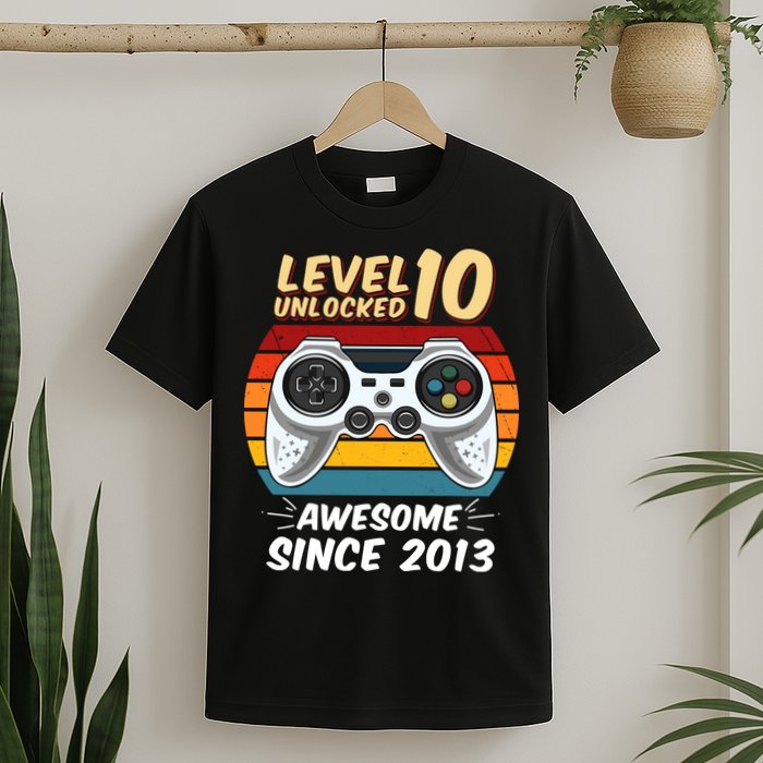 Level 10 Unlock Awesome Since 2013 T-Shirt