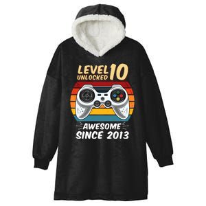 Level 10 Unlock Awesome Since 2013 Hooded Wearable Blanket