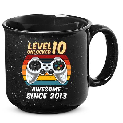 Level 10 Unlock Awesome Since 2013 15oz Campfire Ceramic Mug