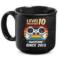 Level 10 Unlock Awesome Since 2013 15oz Campfire Ceramic Mug