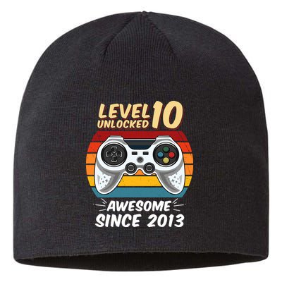 Level 10 Unlock Awesome Since 2013 Sustainable Beanie