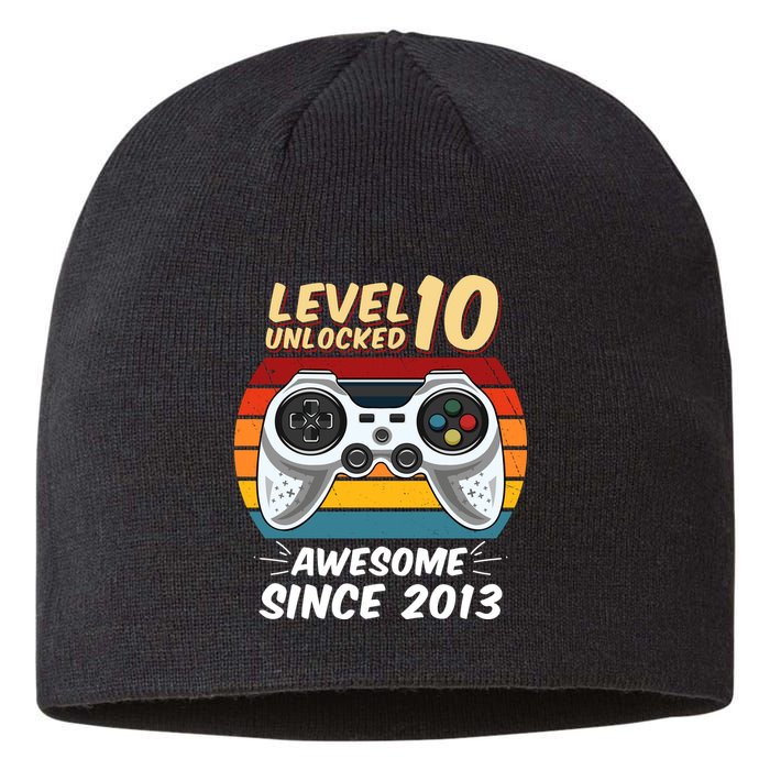 Level 10 Unlock Awesome Since 2013 Sustainable Beanie