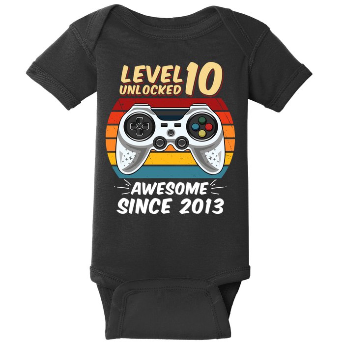 Level 10 Unlock Awesome Since 2013 Baby Bodysuit