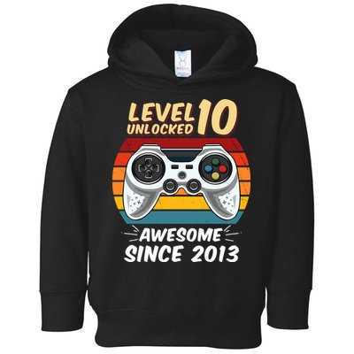 Level 10 Unlock Awesome Since 2013 Toddler Hoodie