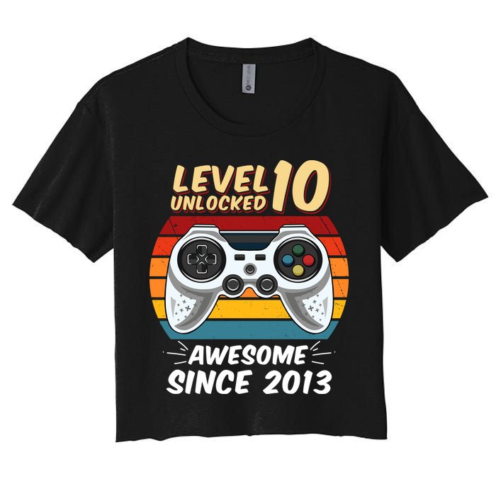 Level 10 Unlock Awesome Since 2013 Crop Top
