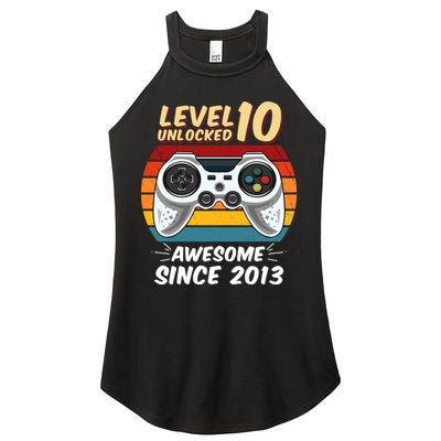 Level 10 Unlock Awesome Since 2013 Women's Perfect Tri Rocker Tank