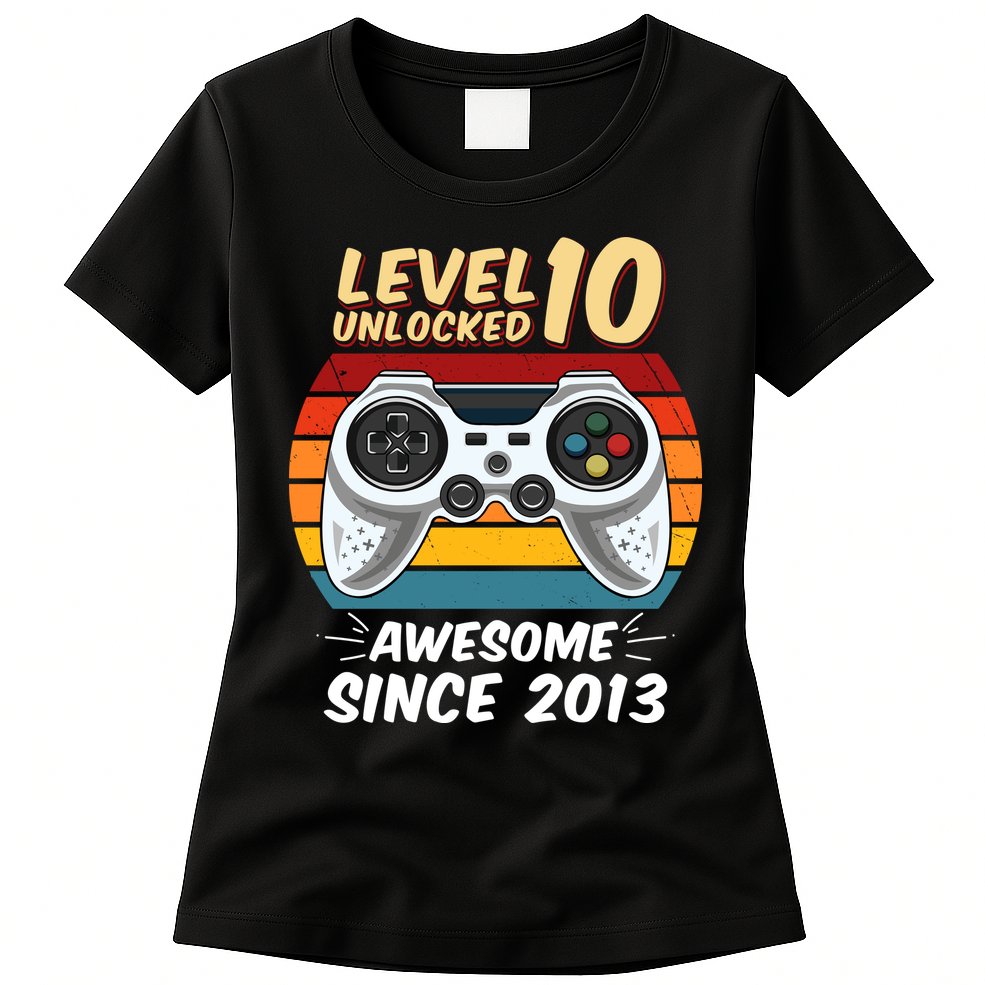 Level 10 Unlock Awesome Since 2013 Womens T-Shirt