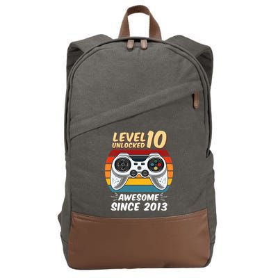 Level 10 Unlock Awesome Since 2013 Cotton Canvas Backpack