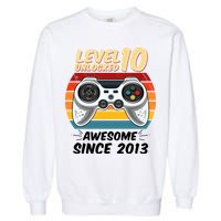 Level 10 Unlock Awesome Since 2013 Garment-Dyed Sweatshirt