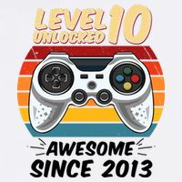 Level 10 Unlock Awesome Since 2013 Garment-Dyed Sweatshirt