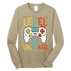 Level 12 Unlocked 12th Birthday Video Games Lover Gamer Long Sleeve Shirt