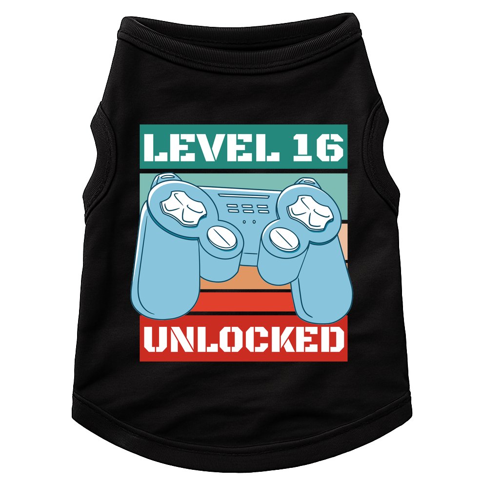 Level 16 Unlocked Gaming Retro Doggie Tank
