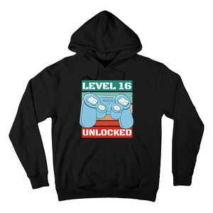 Level 16 Unlocked Gaming Retro Hoodie