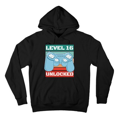 Level 16 Unlocked Gaming Retro Hoodie