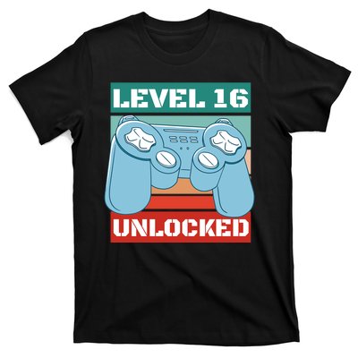 Level 16 Unlocked Gaming Retro T-Shirt