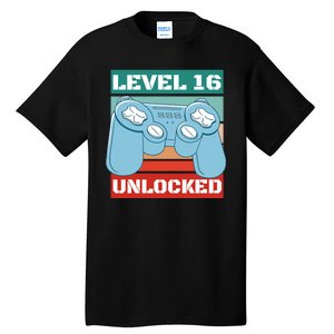 Level 16 Unlocked Gaming Retro Tall T-Shirt