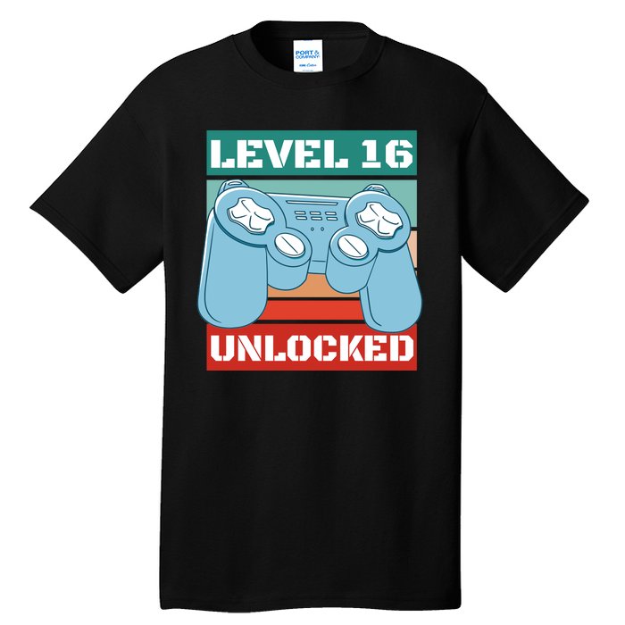 Level 16 Unlocked Gaming Retro Tall T-Shirt