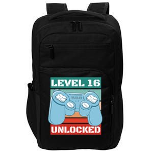 Level 16 Unlocked Gaming Retro Impact Tech Backpack