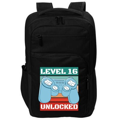 Level 16 Unlocked Gaming Retro Impact Tech Backpack