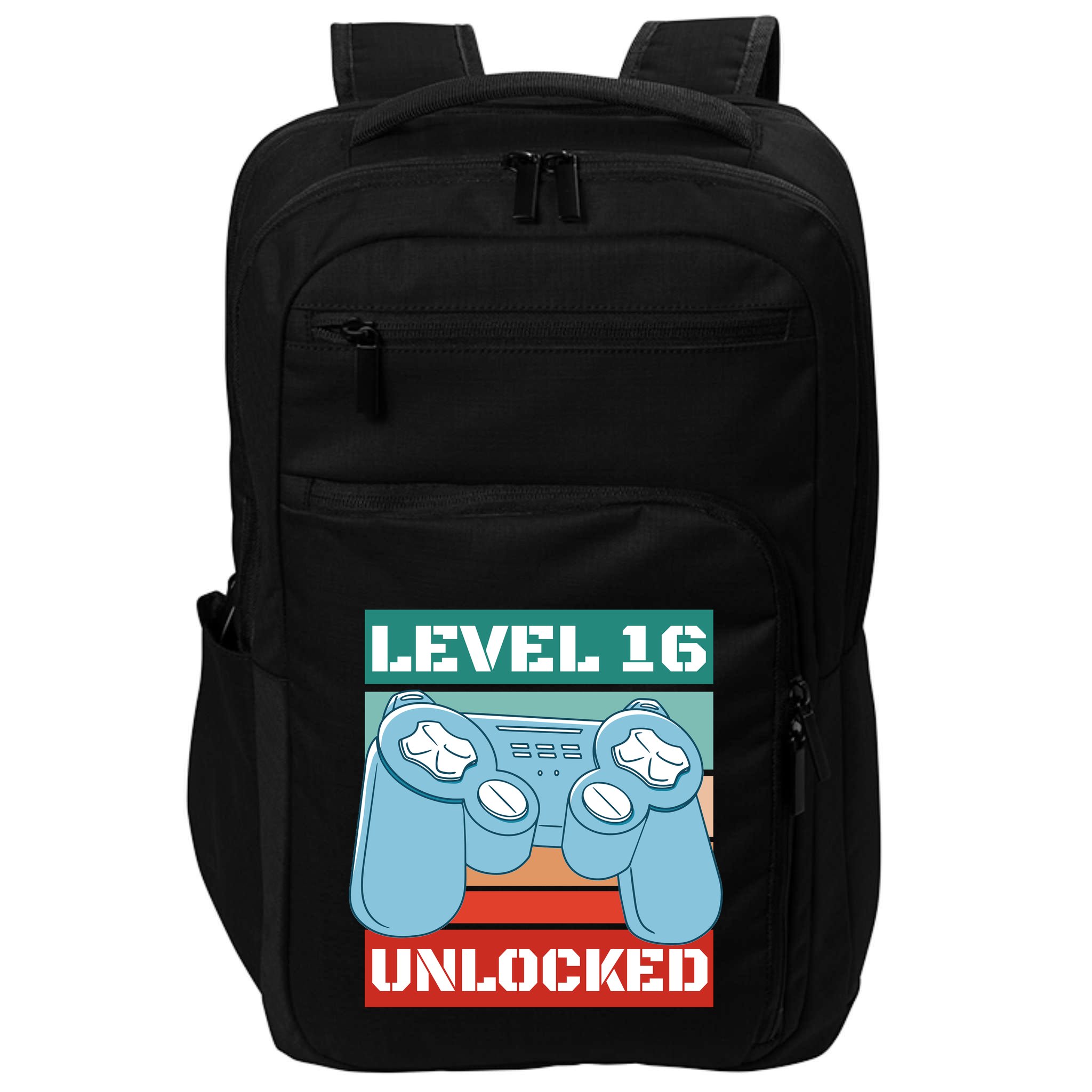 Level 16 Unlocked Gaming Retro Impact Tech Backpack