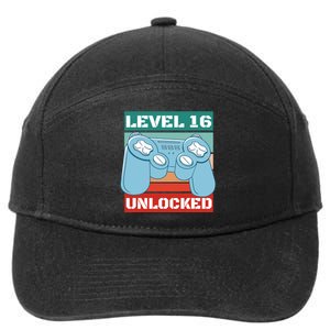 Level 16 Unlocked Gaming Retro 7-Panel Snapback Hat