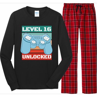 Level 16 Unlocked Gaming Retro Long Sleeve Pajama Set