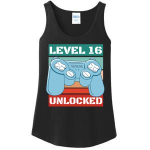 Level 16 Unlocked Gaming Retro Ladies Essential Tank