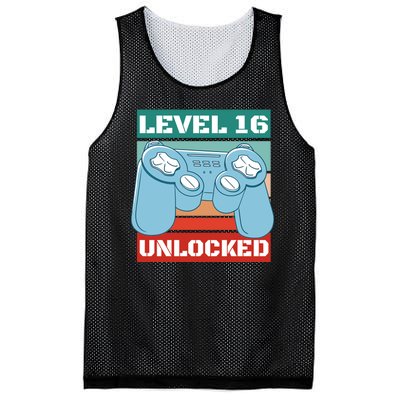 Level 16 Unlocked Gaming Retro Mesh Reversible Basketball Jersey Tank