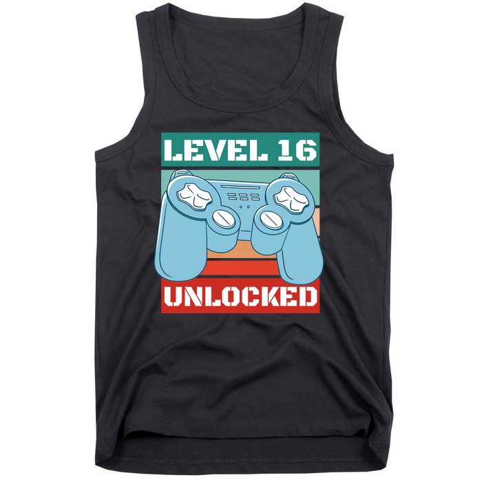 Level 16 Unlocked Gaming Retro Tank Top