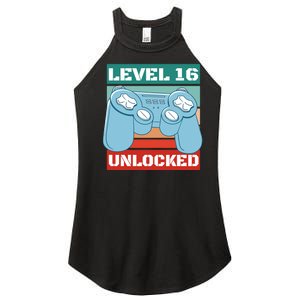 Level 16 Unlocked Gaming Retro Women's Perfect Tri Rocker Tank