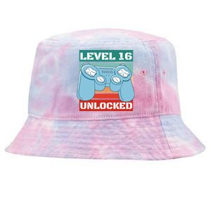 Level 16 Unlocked Gaming Retro Tie-Dyed Bucket Hat