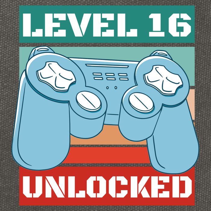 Level 16 Unlocked Gaming Retro Cotton Canvas Backpack