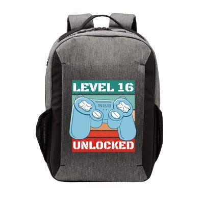 Level 16 Unlocked Gaming Retro Vector Backpack