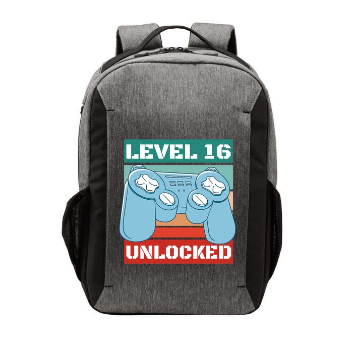 Level 16 Unlocked Gaming Retro Vector Backpack