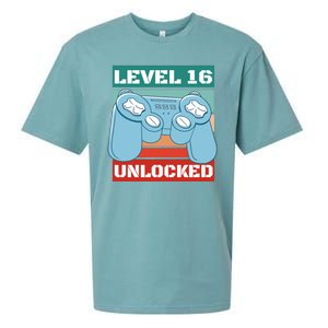 Level 16 Unlocked Gaming Retro Sueded Cloud Jersey T-Shirt