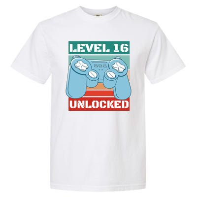 Level 16 Unlocked Gaming Retro Garment-Dyed Heavyweight T-Shirt