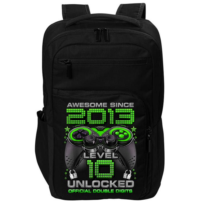 Level 10 Unlocked Awesome Since 2013 10th Birthday Gaming Impact Tech Backpack