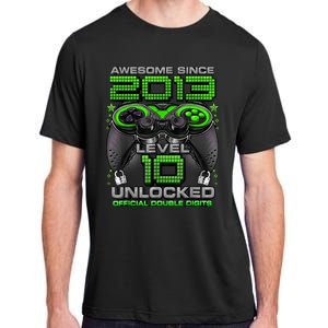 Level 10 Unlocked Awesome Since 2013 10th Birthday Gaming Adult ChromaSoft Performance T-Shirt